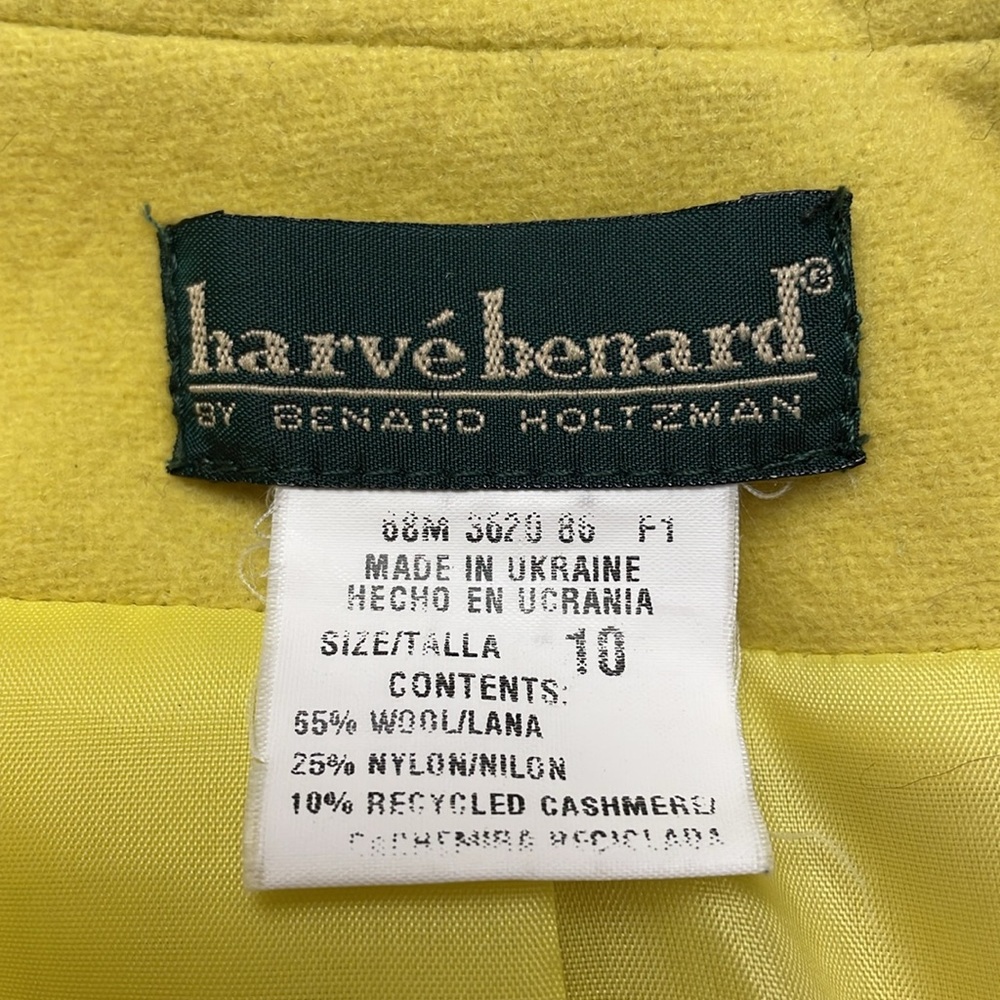 Harve Benard Vibrant Wool Yellow Blazer - Picture 8 of 9
